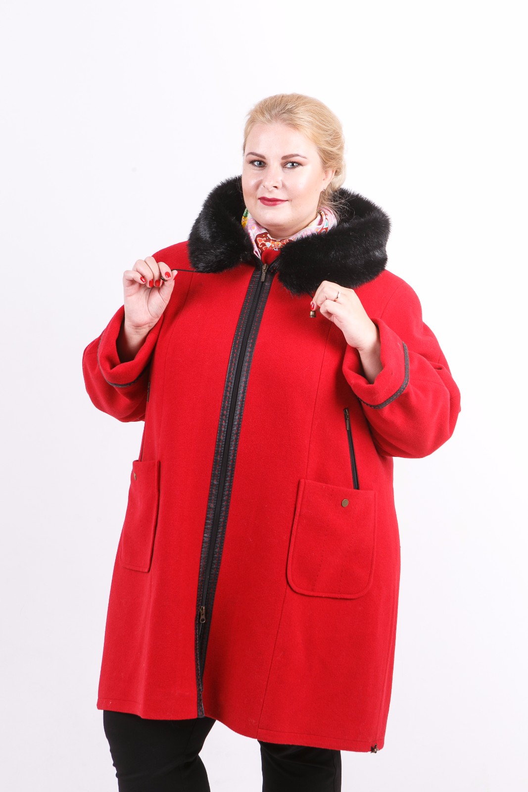 Пальто зимнее женское больших размеров