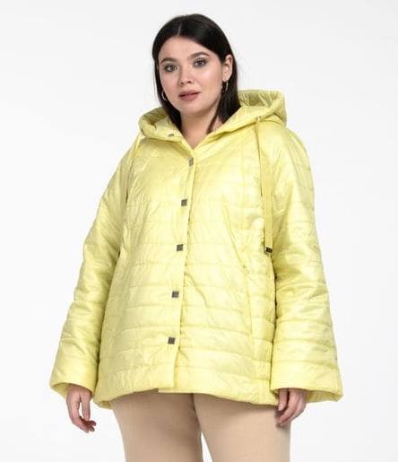 Куртка А-силуэта с расширенными рукавами, лимон