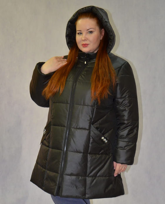 Зимняя куртка с двойным утеплителем, черная