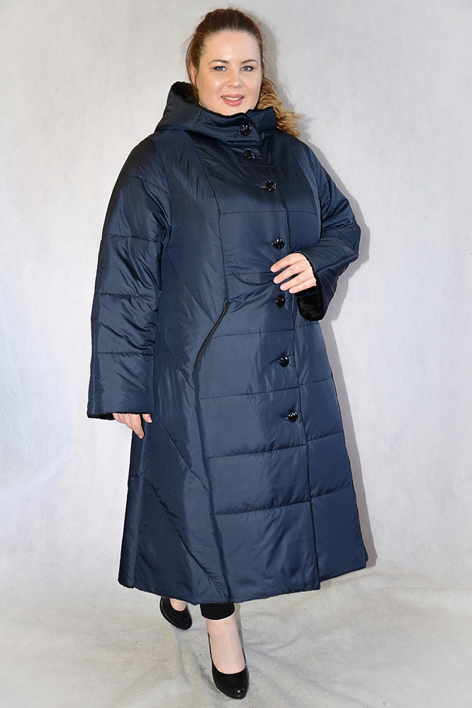 Женское пальто на синтепоне больших размеров