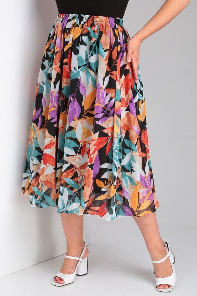 Длинная юбка на резинке: фасоны, модели, расцветки