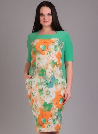 Летнее платье с цветочным акварельным принтом