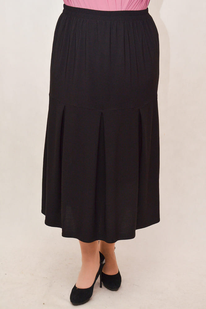 Трикотажная юбка со складками, черная