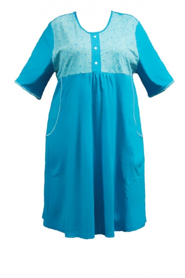 Удобное домашнее платье, голубое
