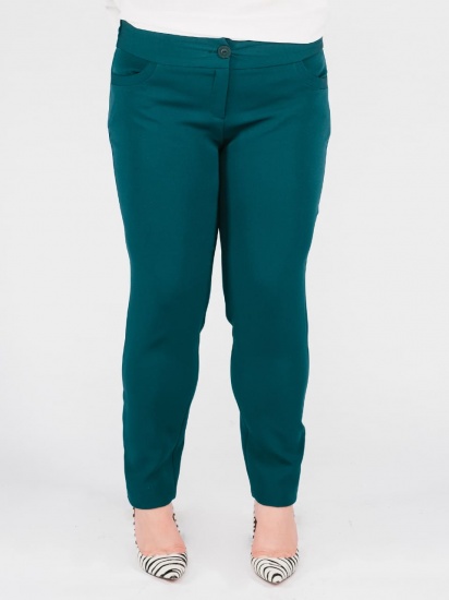 Прямые классические брюки с карманами, темно-зеленые