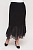 Длинная юбка с шифоновым декором, черная