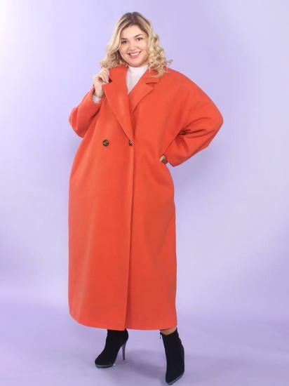 Кашемировое свободное пальто с поясом, рыжее