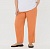Прямые брюки с декоративными складками, оранжевые