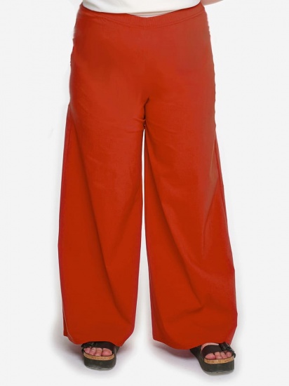 Однотонные расклешенные брюки, красные