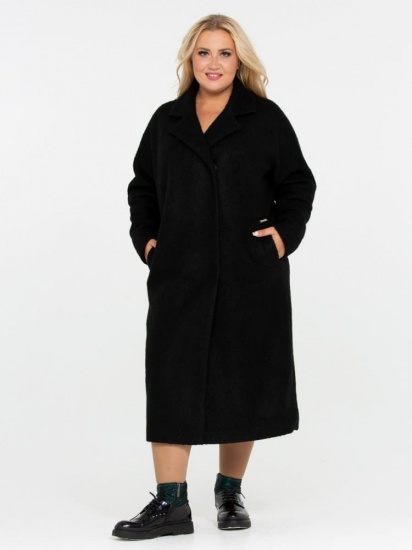 Демисезонное пальто с супатной застежкой, черное