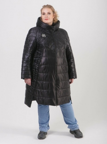 Демисезонное пальто с асимметричным низом, черное