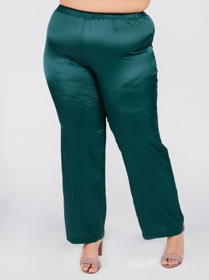 Прямые пижамные брюки на резинке, зеленые