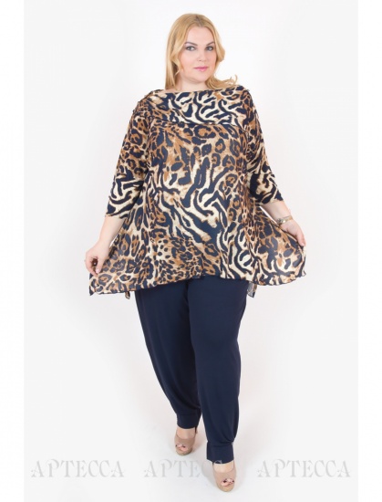 Свободная леопардовая блузка