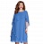 Многоярусное шифоновое платье с брошью, голубое