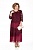 Гипюровое платье с фигурными планками, бордо